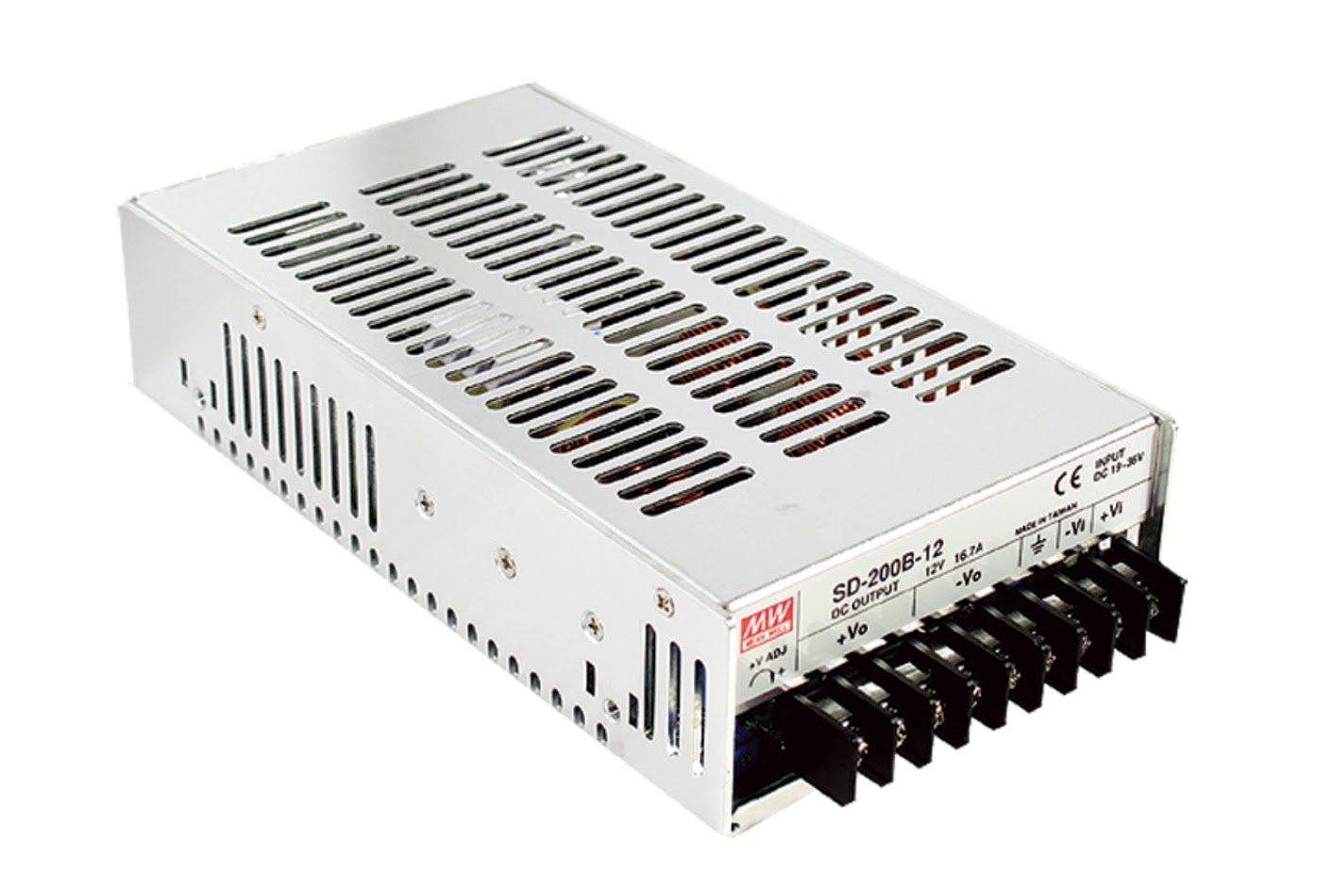 MEAN WELL SD-200C-24-20 to +60 Degree C, 200 W, 36-72 VDC, 8.4 AMP, Chassis Mount, DC Converter, Enclosed Type, Output: 24 VDC