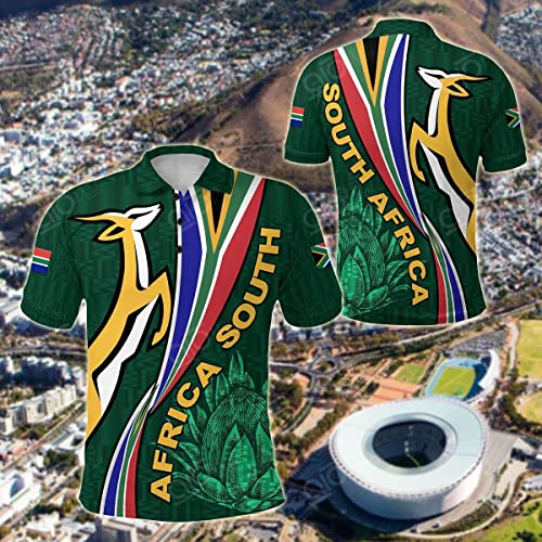 South Africa Springboks Rugby Be UniqueGreen Unisex Adult Polo Shirt, Mens Polo Shirts for Gifts, Short Sleeve Men's Shirt Colorful2