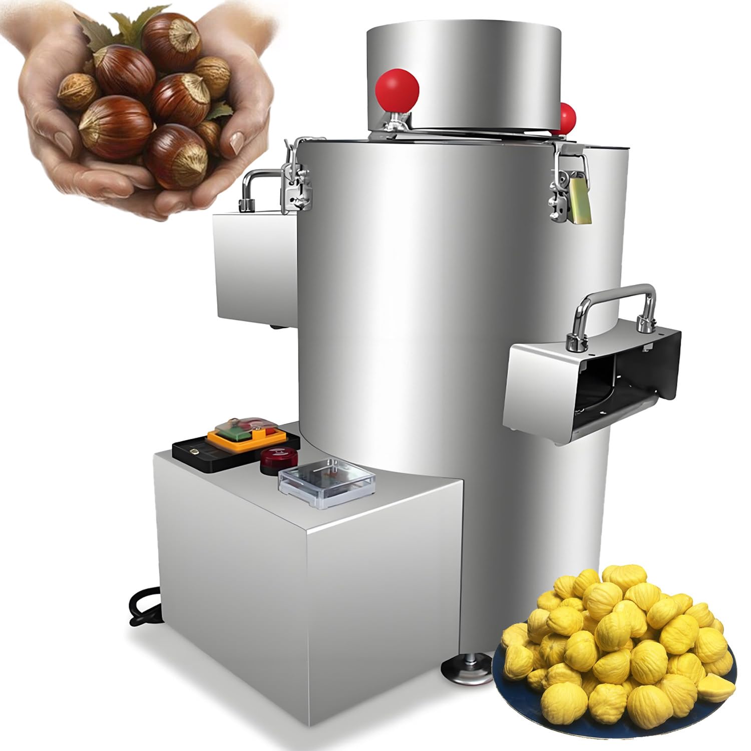 Pelapatate in Acciaio Inox, pelapatate Elettrico Professionale per Castagne, Senza danneggiare Le Castagne e Facile da Usare, per Castagne, sbuccia Rapidamente Le Castagne 14knives