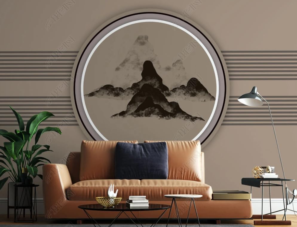 Papier peint intissé paysage circulaire grand format 400x280 cm