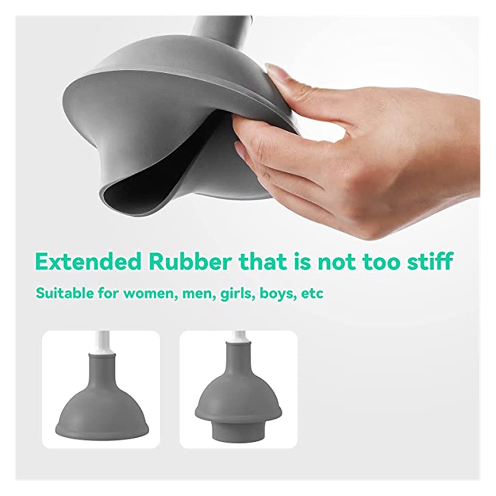 Accessori per WC Punnello e spazzola for servizi igienici, 2-in-1Heavy Duty Plunger Set Spazzola for ciotola e Pollunger Combo con supporto for la pulizia Accessori for il bagno Draga di fogna