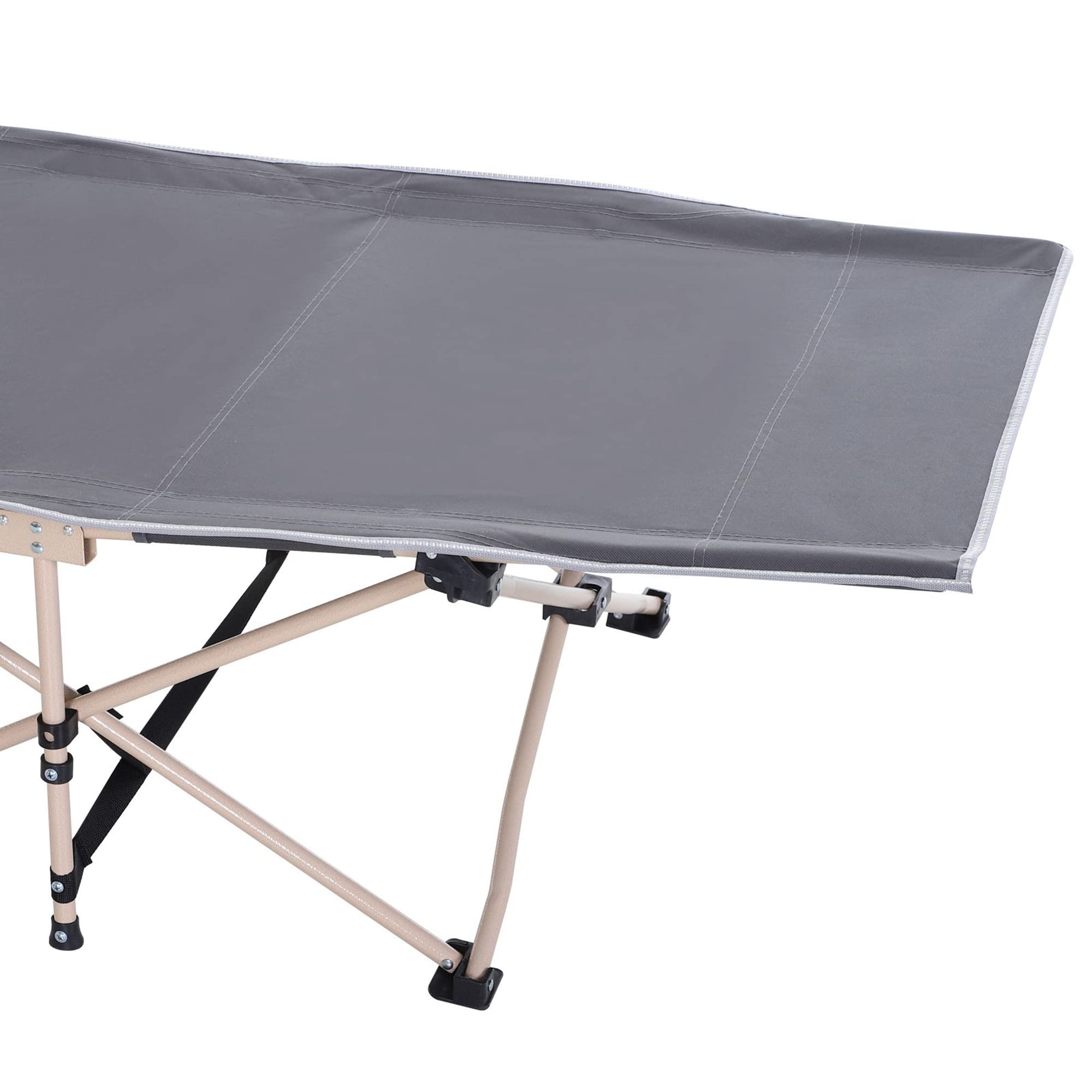 Outsunny Feldbett mit Aufbewahrungstasche, Faltbares Campingbett, Campingliege, INKL. Tragetasche, Stahl Oxford, 190 x 68 x 52 cm