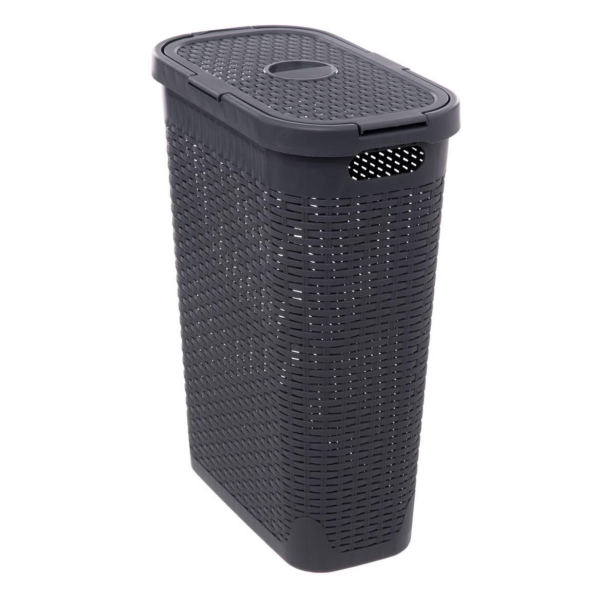 5 five simply smart Corb Slim 40 Liter Beton Rattan