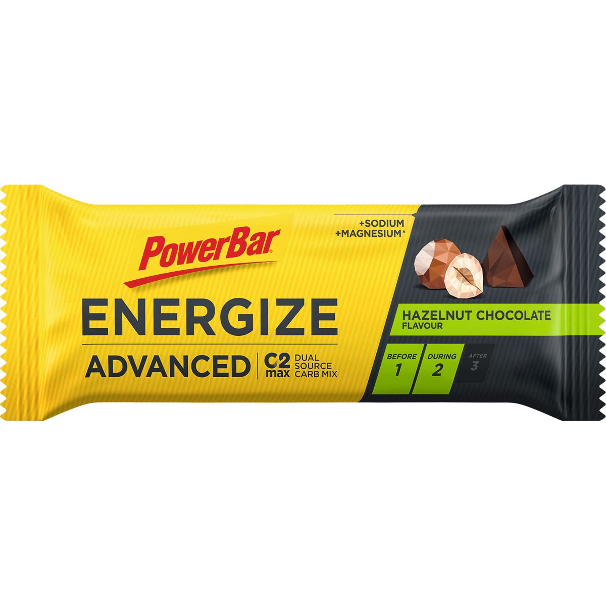 Powerbar Energize Advanced Choco Hazelnut 25x55g - Barretta Energetica con C2MAX
