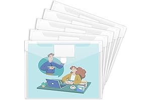Sooez 5 Pack Clear Mailing Envelopes