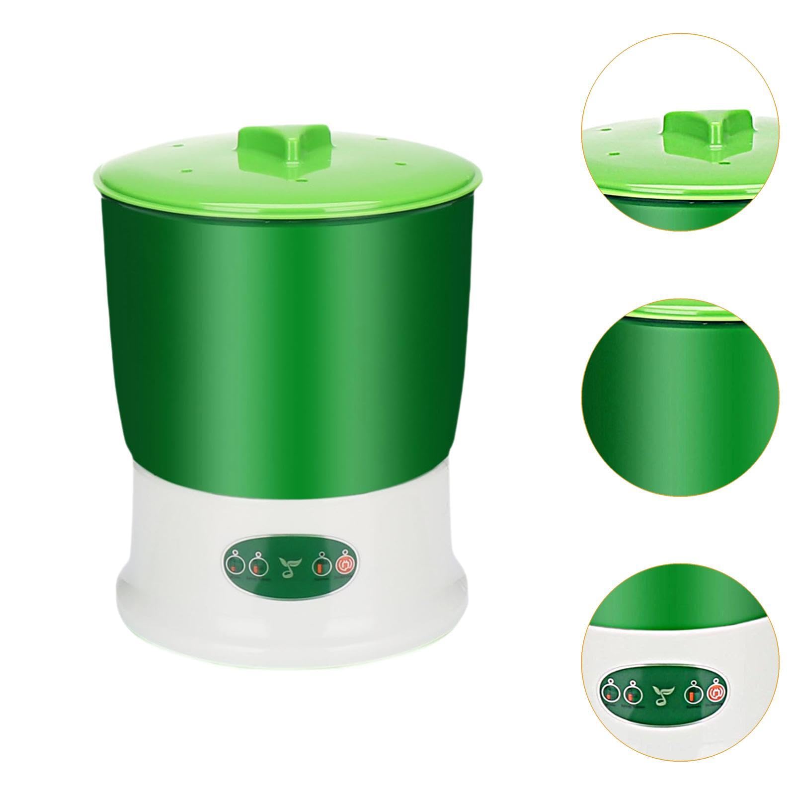 Germinador de Frijoles con Configuraciones Estacionales y Niveles, 2 Capas Germinador Doméstico de Gran Capacidad, 360° Pulverizador Automático, Kit de Máquina de Cultivo Automático para Hogar