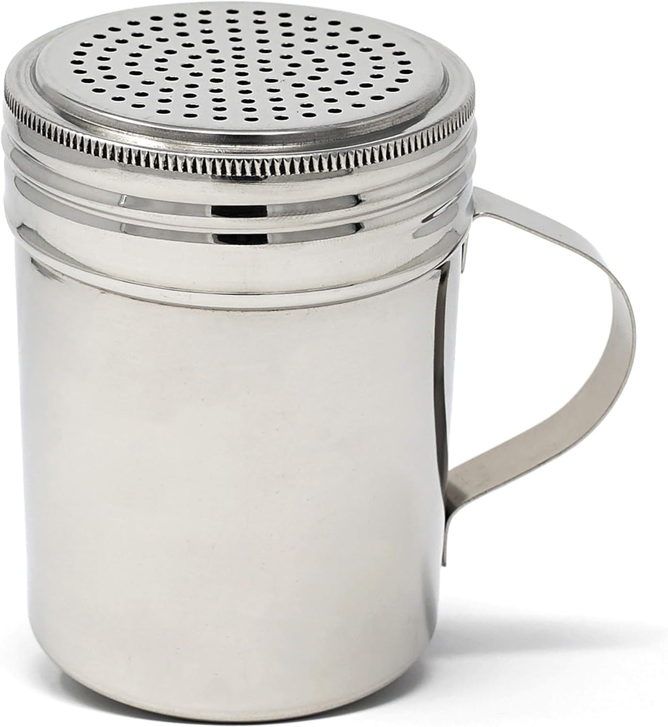 Fonteme 10 oz Stainless Steel Dredge Shaker with Handle, Set of 2 – Durable, Rust-Resistant Seasoning Container for Sugar, Salt, Spices, and More