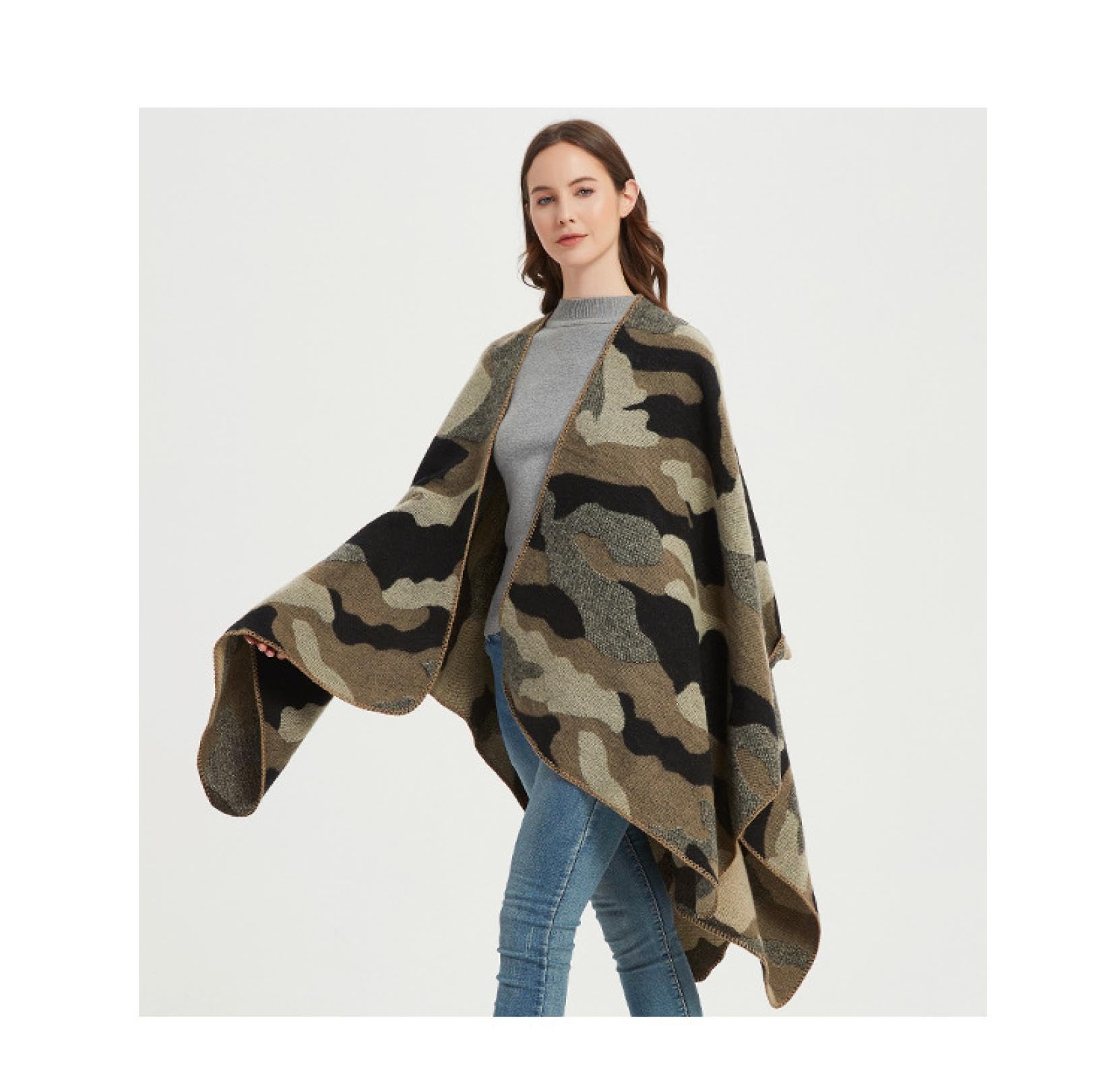 Sciarpa Donna Scialle Uomo Scialle Diviso Ispessito Mantello da Donna Primavera Autunno E Inverno