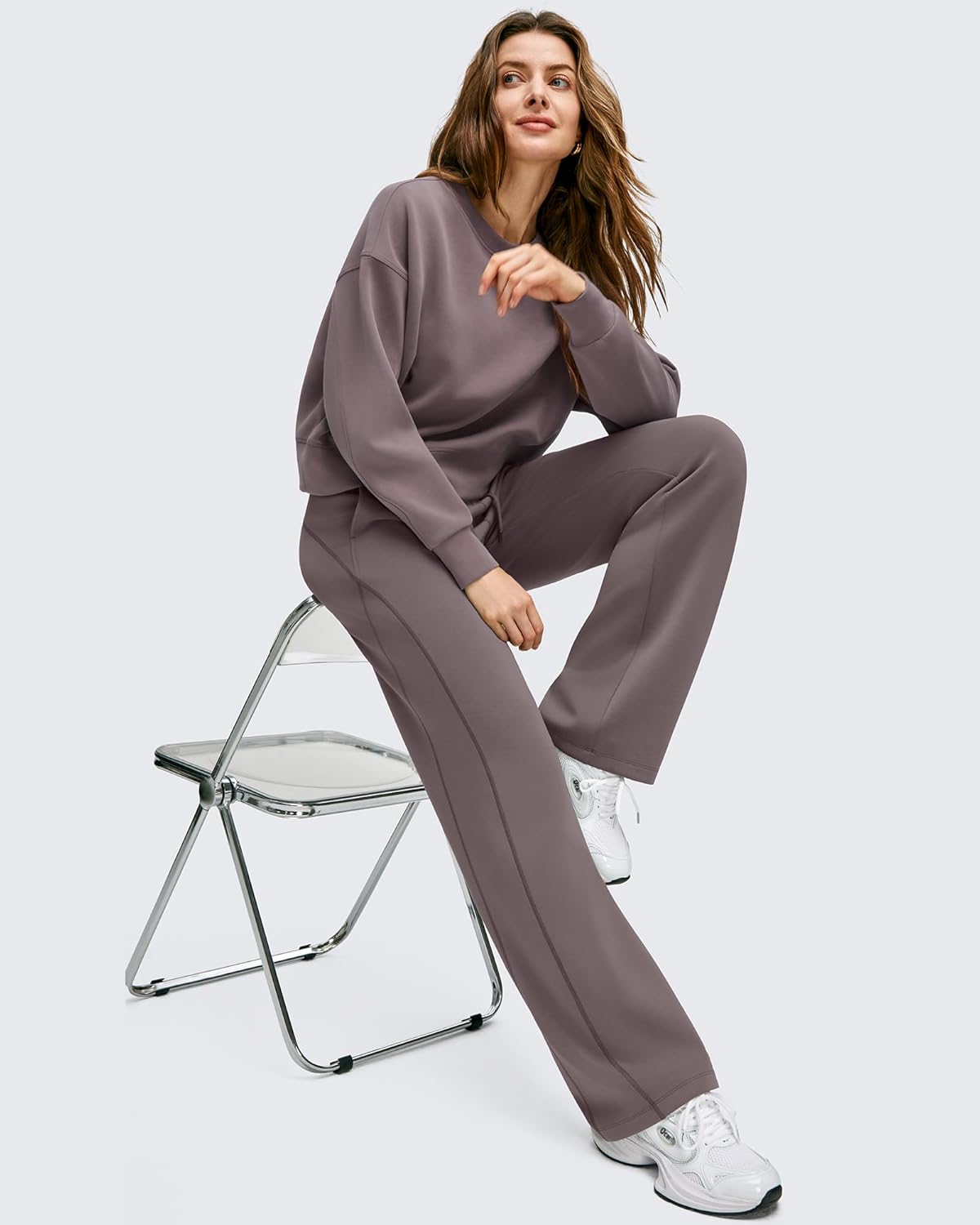 G4Free Smoofit Modal Soft Women's Wide Leg Sweatpants with Pockets Drawstring Double Layer Waist Casual Pants - Image 6