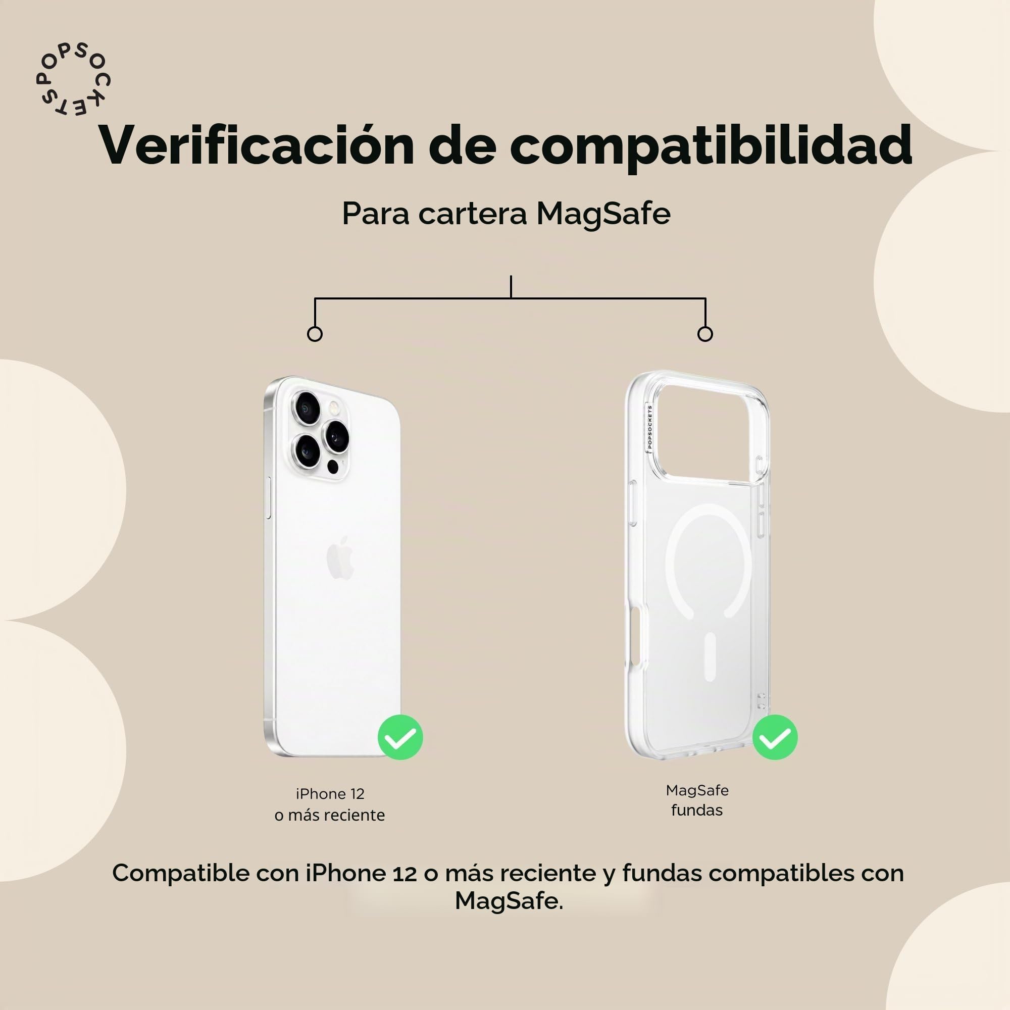 PopSockets: PopWallet+ para MagSafe - Tarjetero con un PopTop Intercambiable Integrado para teléfonos Inteligentes y Fundas - con Cordones