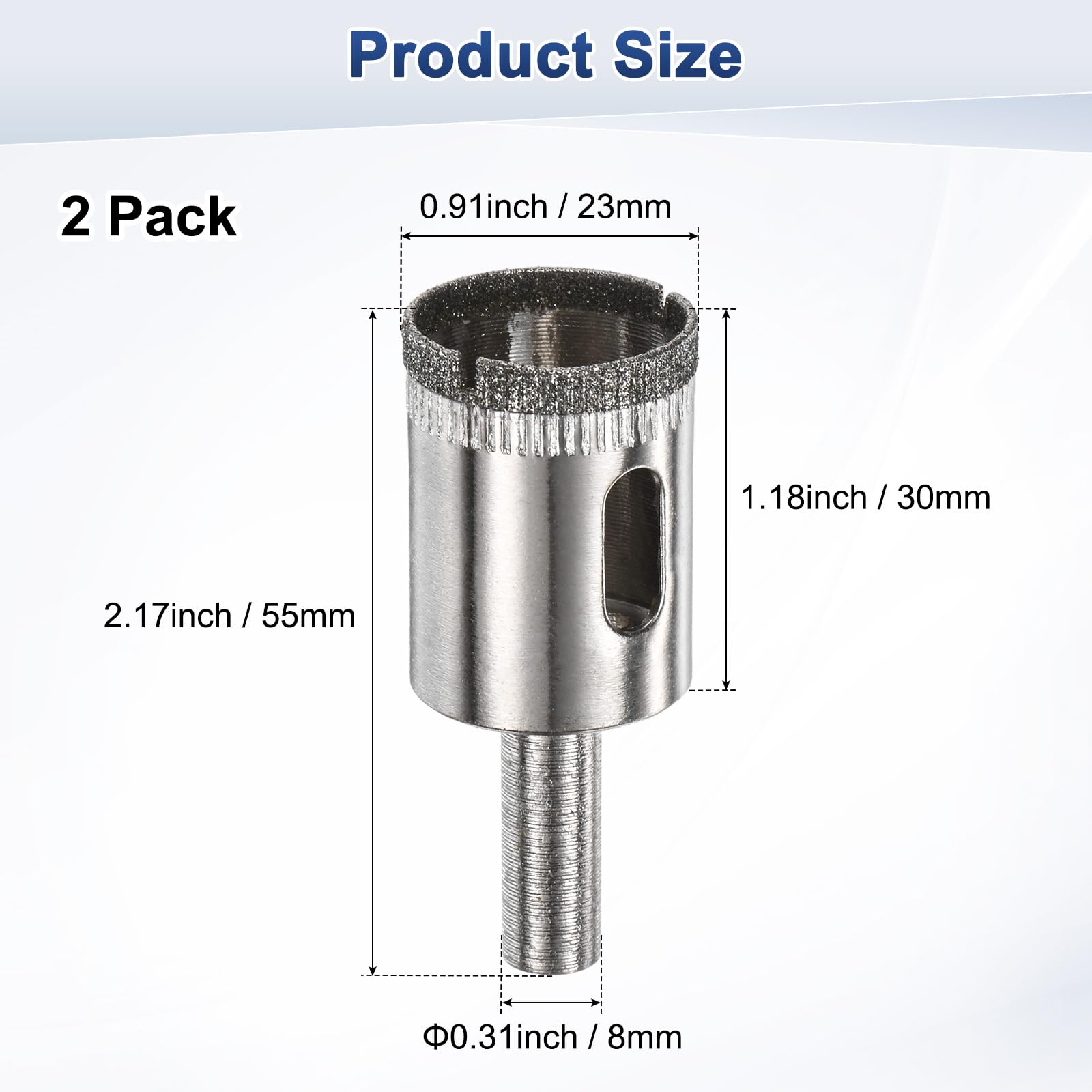 M METERXITY 2-Pack Diamond Hole Saw Drill Bit - Image 3
