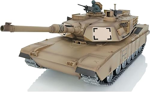 Miniatura 16 de Heng Long RC Tank 1/16 7.0 Abrams RTR RC Tank 3918 360° Torreta Barril Recoil Metal Track Unidad de fumar Tanque de batalla Vehículos de transporte