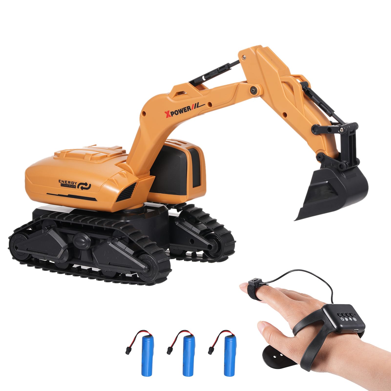 Escavatore telecomandato 2,4 GHz 1/12 Escavatore telecomandato con Funzione Braccio robotico Flessibile Tavolo di Lavoro Girevole a 360 ° Dimostrazione Automatica Programmazione