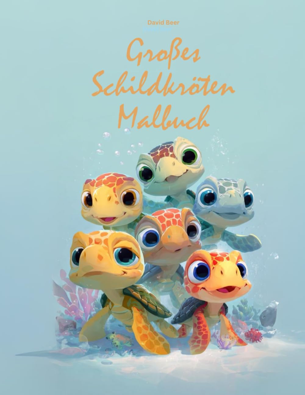 Großes Schildkröten Malbuch – Süße Meeres- und Landschildkröten: 50 liebevolle Ausmalmotive für Kinder ab 4 Jahren | Einfache & große Bilder | Kreativer Ausmalspaß