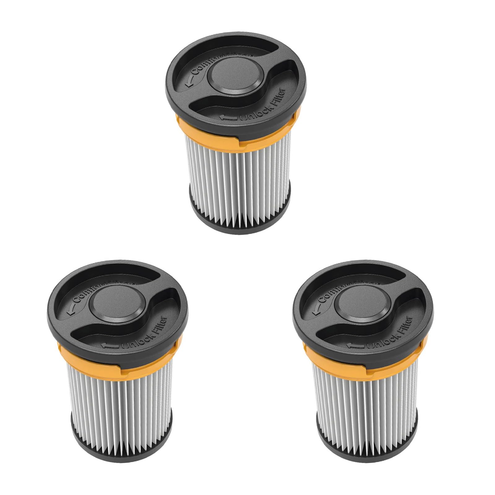 Uqezagpa 3Pcs Vacuum Filter Replacement For Hxfsf2, Pleated Cartridge For Cordless Vacuum Floor Care Maintenance Cordless Cartridge Refill Floor Care Pleated Media Cleaner Parts Upkeep Debris Pet Hair Rug