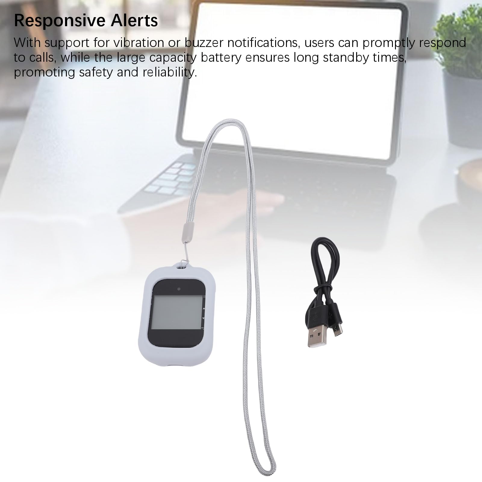 Luocute de Llamadas de Enfermería de Targador de Cuidador Inalámbrico, Alarma de Ancianos con 1 Receptor de Pantalla y 10 Botones de Llamadas de Impermeabilización 433.92MHz de