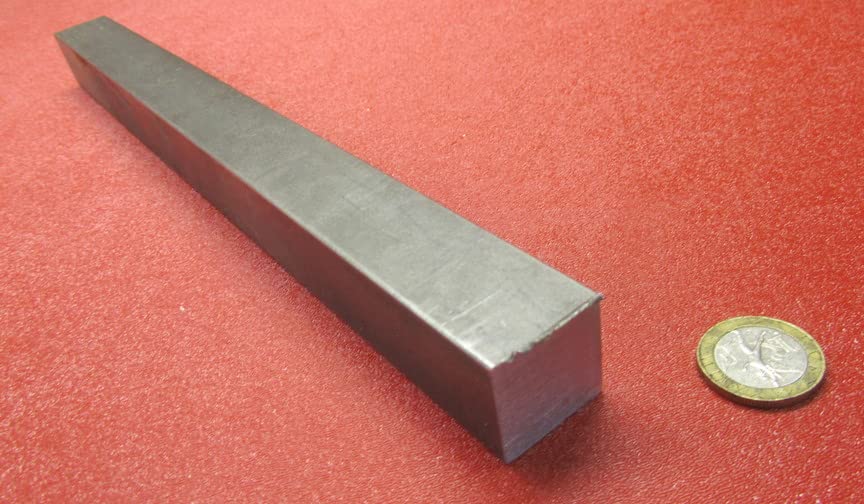 4140 Alloy Steel Square Bar 1.00" Thickness x 1.00" Width x 1 Ft. Length, 1 Pc.