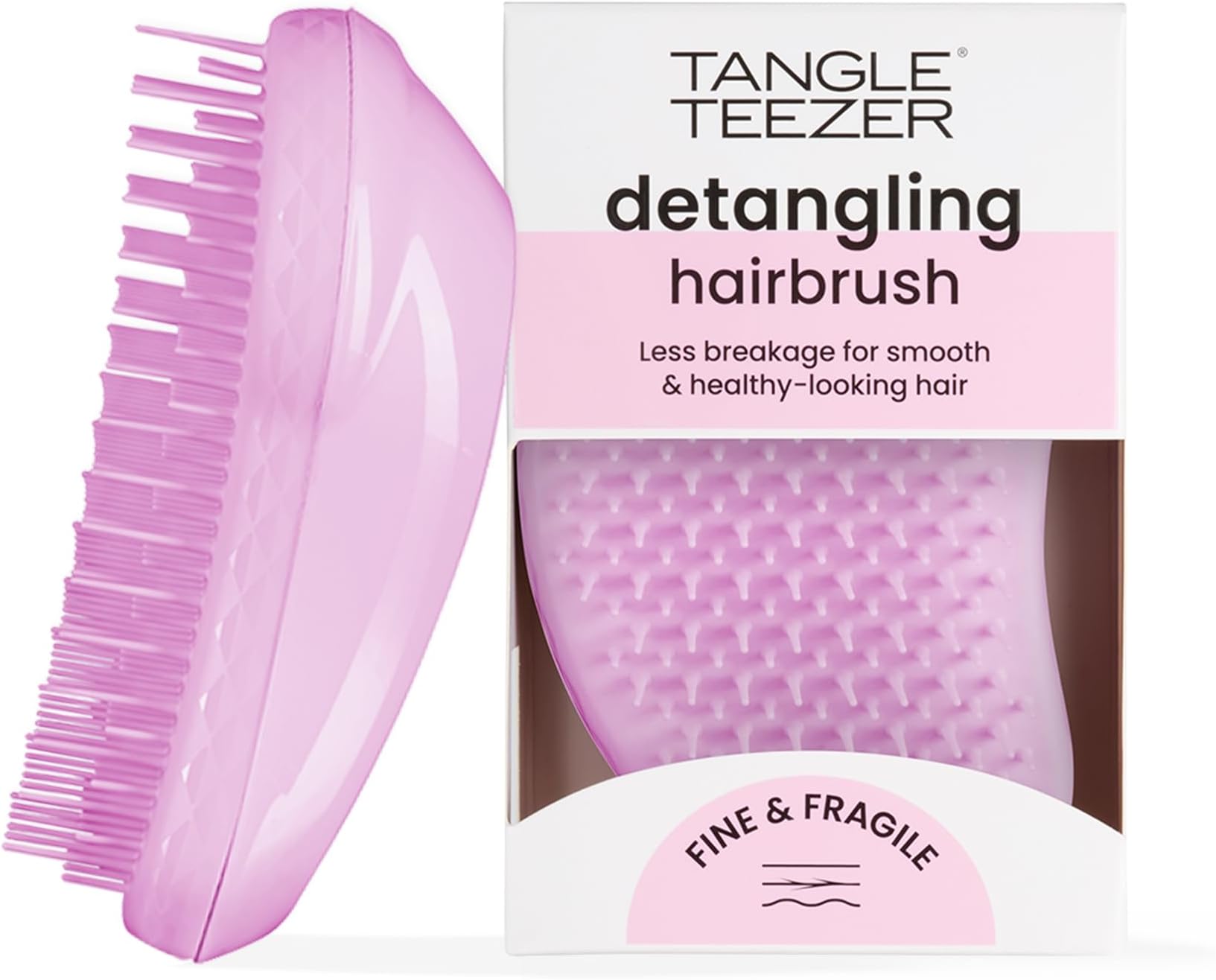 Tangle Teaser Fine and Fragile Detangle Hair Brush, Pink Dawn