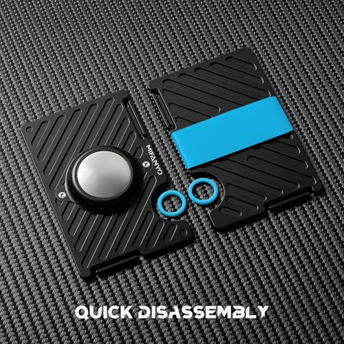 Image of Mens Metal Wallet with Airtag Holder(Not Included Air Tag), Slim Rfid Blocking Wallets with Money Strap, Minimalist Front Pocket Aluminum Card Holder, Black, LKA-03