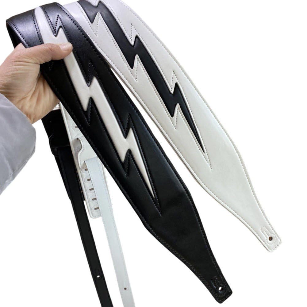 Correa De Guitarra, Correa De Guitarra con Relieve Retro, Cinturón De Cuero para Guitarra Electroacústica, Cinturón De Hombro Acolchado Ajustable para Guitarra