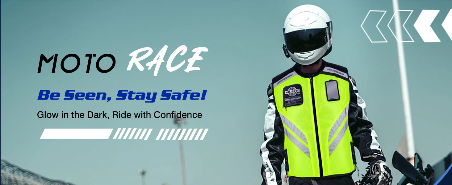 HONTIUS Motorcycle Vest Police Traffic Ride Safer Travel Safety Reflective Biker Vest for Men Women with Pockets Green M : Automotive