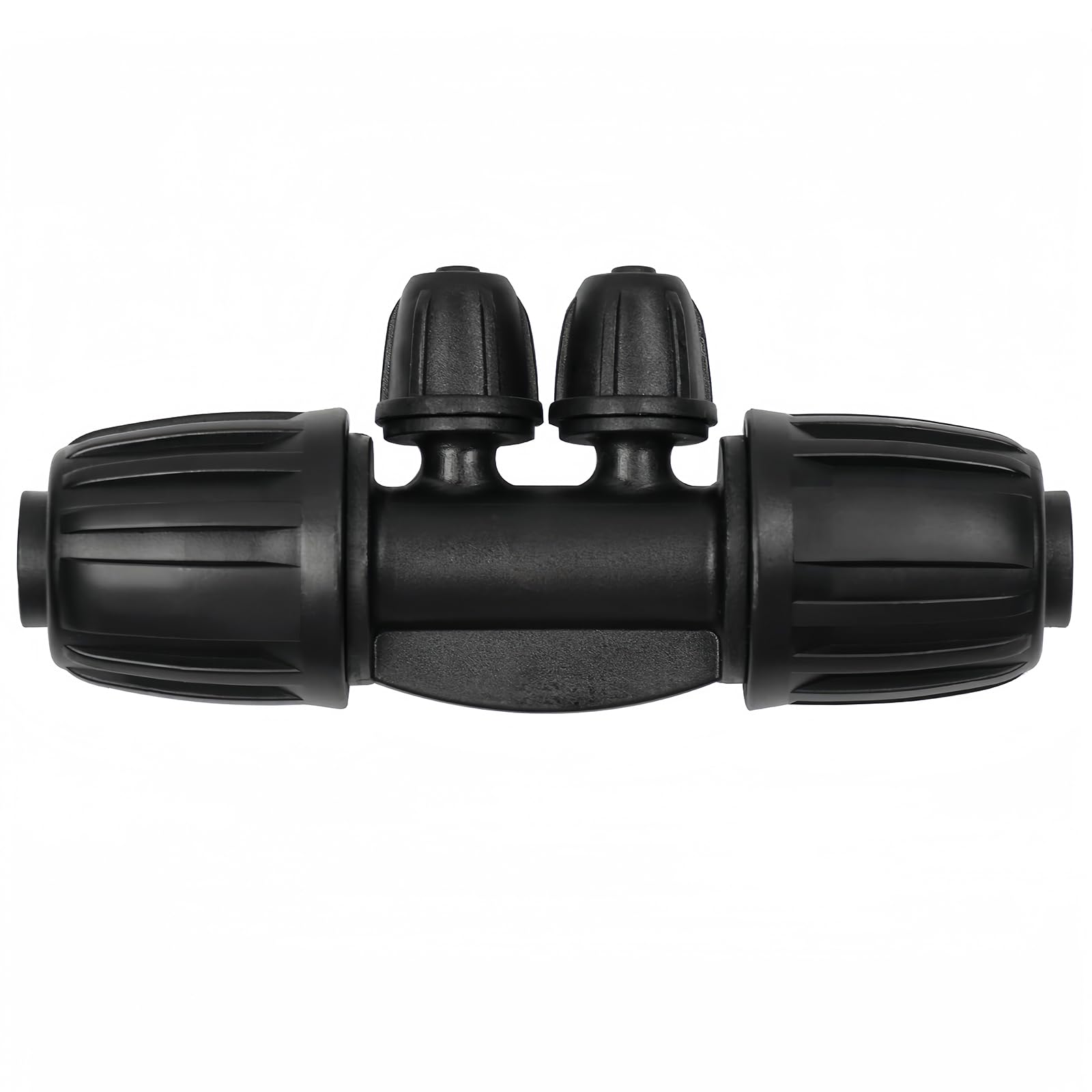 TTioDri 13 Pcs Drip Irrigation Fittings for 1/2 Inch Tubing (1/2" ID x 0.65" OD) to 1/4 Inch Irrigation Tubing, Locked Barbed 1/2" to 1/4" Reducing Tee Connector Drip Line Parts