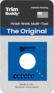Trim Installation Finishing Carpentry Multi-Tool for Door & Window Casing – 3/16" Reveal Gauge Spacer with Built-in Ruler, Trim Buddy Original, Made in USA