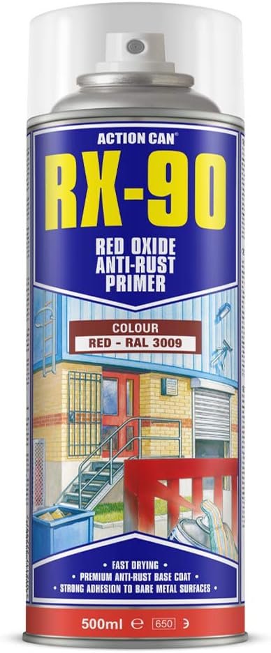 1855 Model RX-90 Red Oxide Anti Rust Primer Spray, 500 mL Aerosol