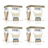 Chemex Bonded Filter - Natural Square - 100 ct - 4 Pack - Exclusive Packaging