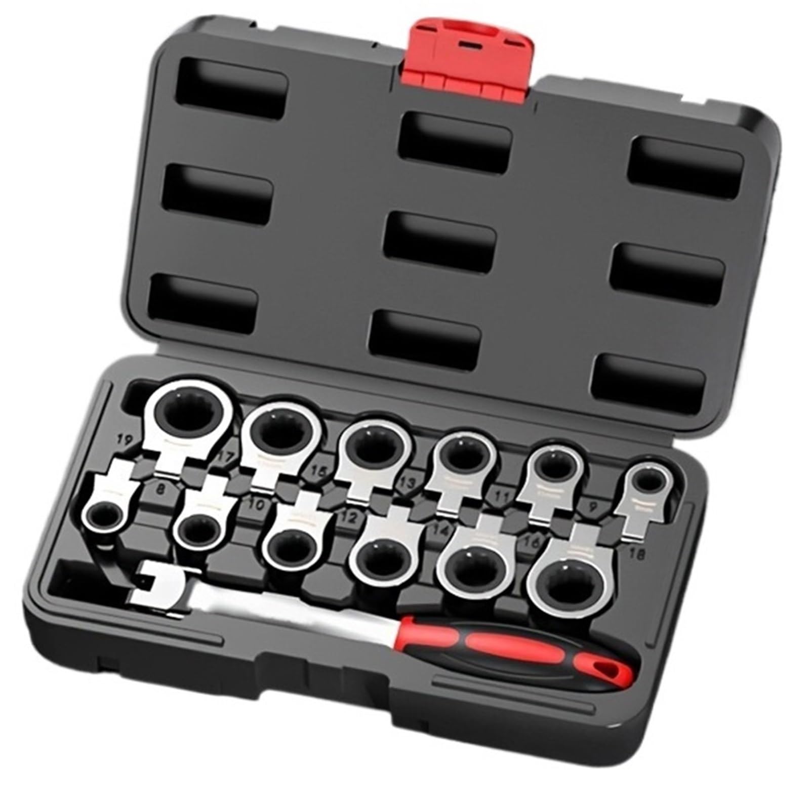 Telescopic Ratchet Przenośny zestaw 8/13 części z potrząsającą głowicą Wymienne klucze grzechotkowe głowice, do naprawy samochodu klucz dynamometryczny(13pcs-HTBS)
