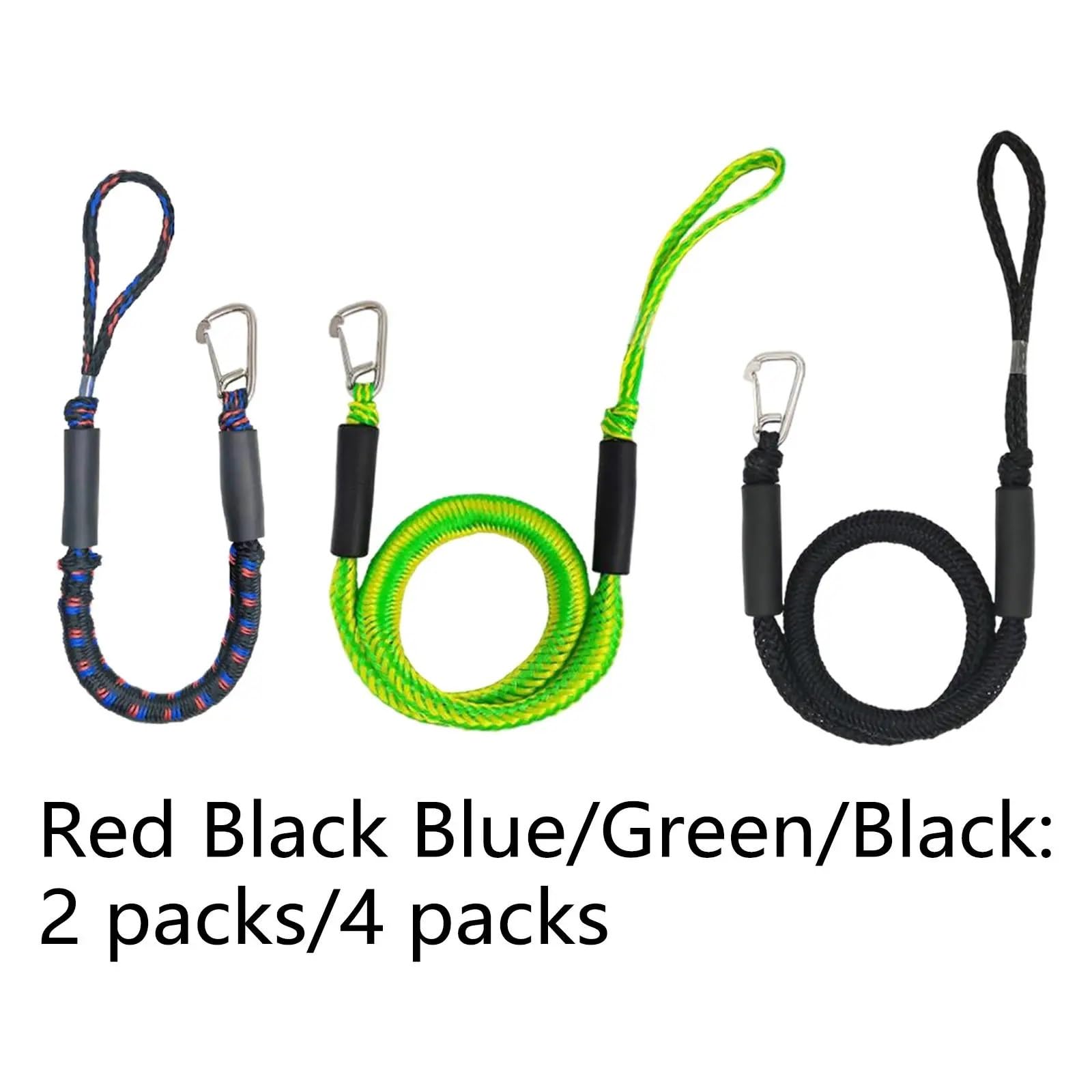 Boots-Anlegeleinen Bungee-Dockingleinen, Bootsseile for Anlegen, Festmacherleine for PWC, Kajak, Wasserfahrzeug, Jetski, Ponton, Kanu-Zubehör(Green 2pcs)