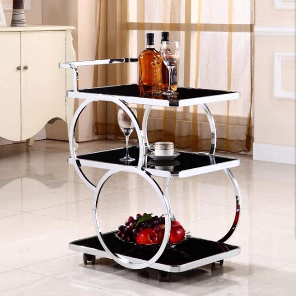 Carrito de Bar móvil, Carrito de Almacenamiento de Vino para Cocina doméstica, Hotel, Comedor, cafetería y Restaurante.
