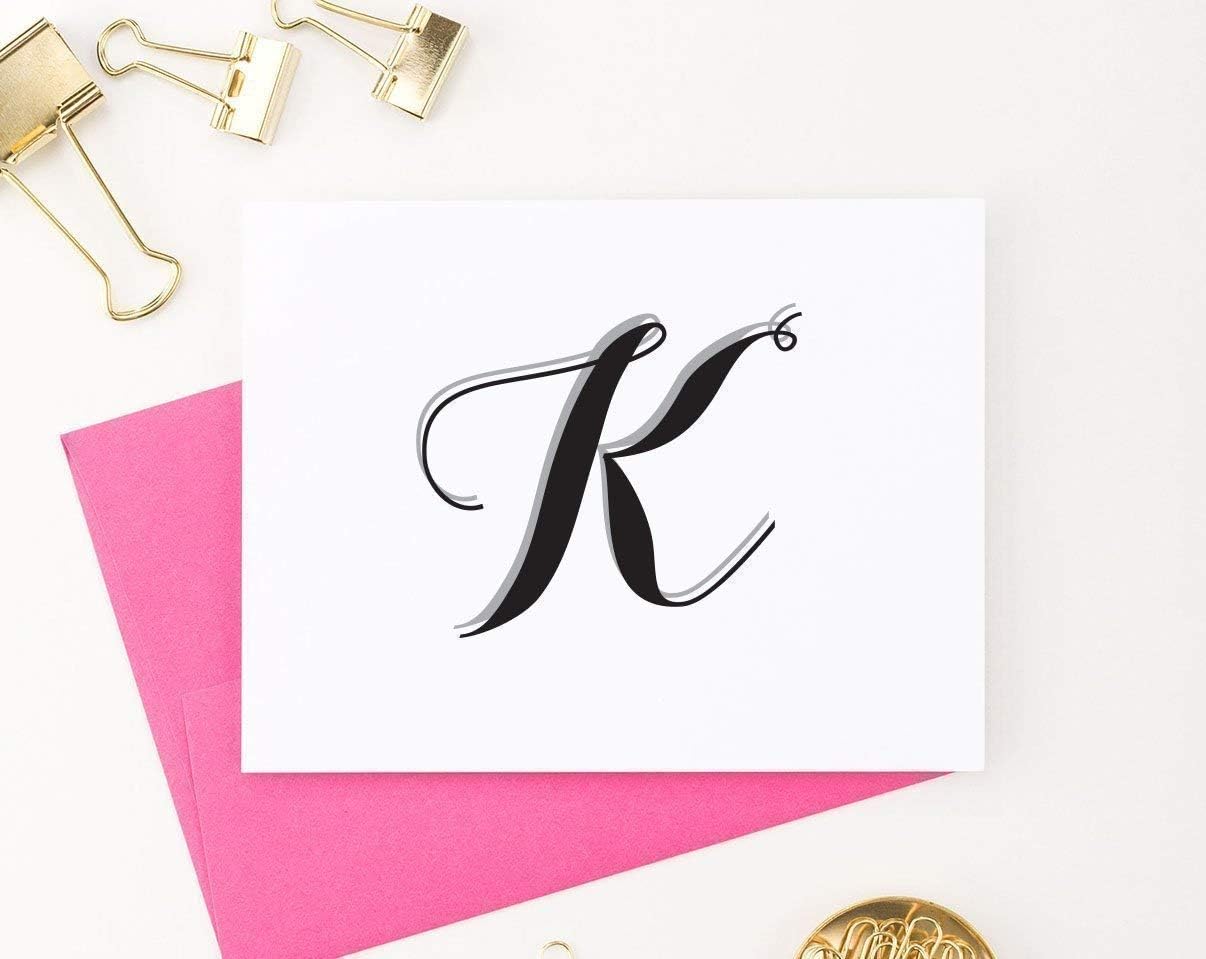 Monogram Stationary cards, Monogram Notecards with Envelopes, Monogrammed Stationery Set, Your Choice of Colors and Quantity