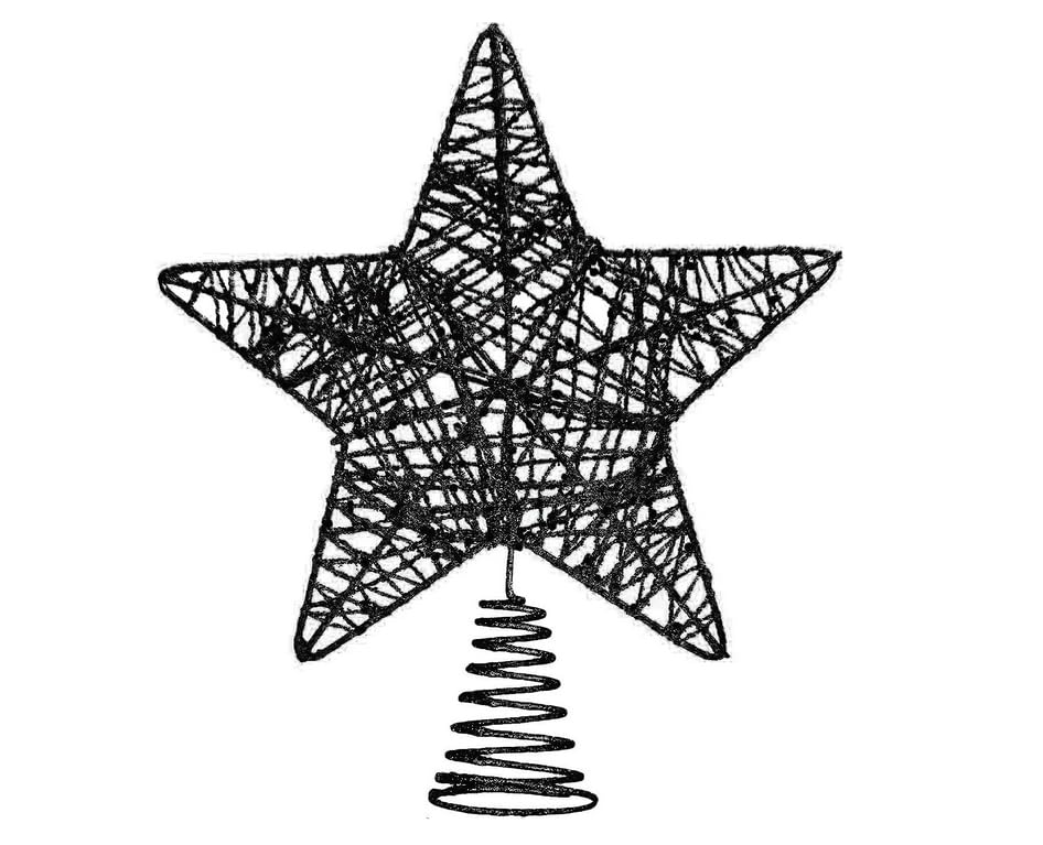 Schwarze Christbaumspitze 18 SULOLI Eisen Weihnachtsbaumspitze,Aufstecker...