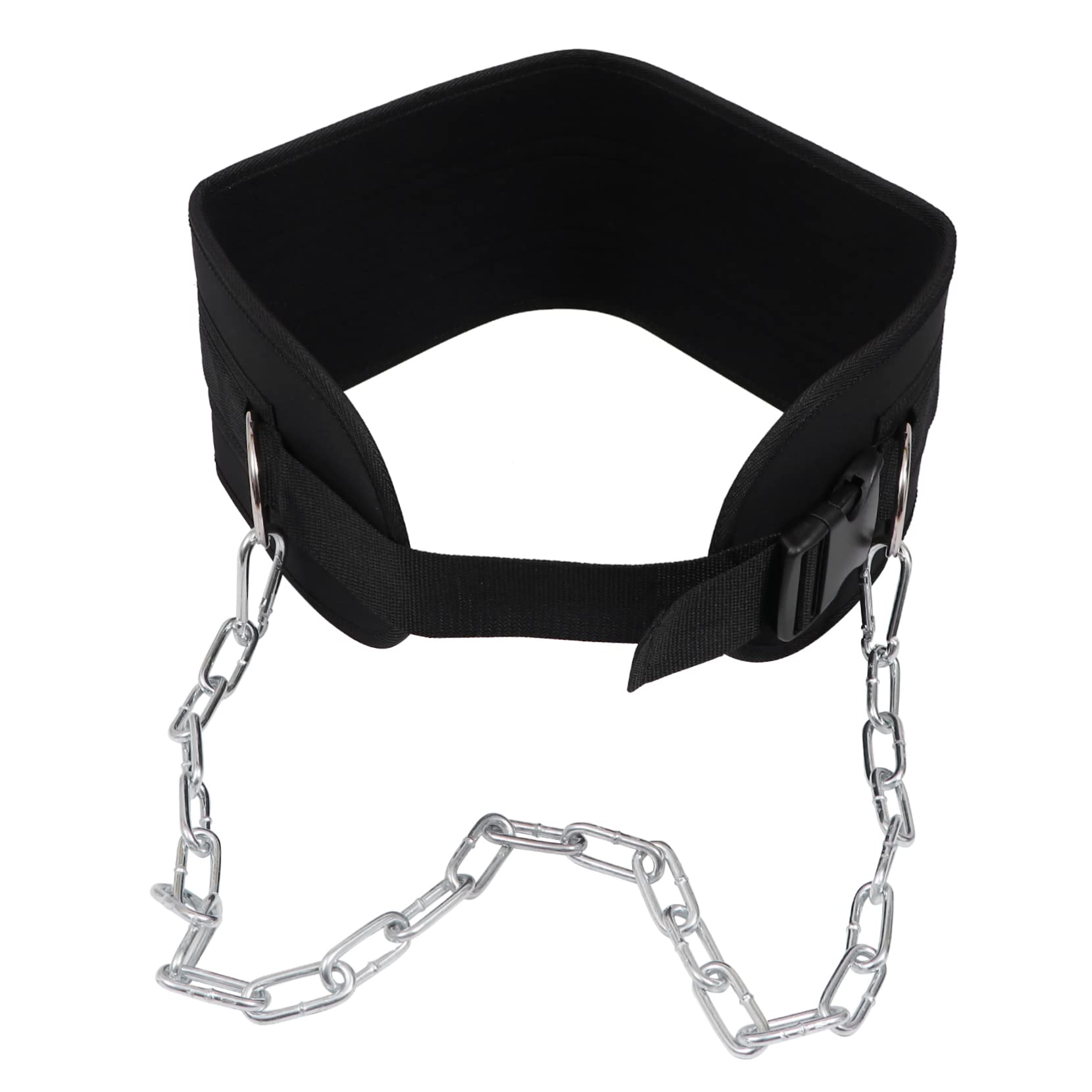 Happyyami 1pezzi Cintura Per Sollevamento Pesi Con Catena Attrezzatura Per Bodybuilding e Powerlifting Design Ergonomico Per Comfort e Supporto Catena Rimovibile Per Maggiore Sicurezza