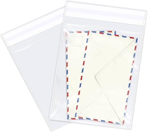 Bolsas de celofán transparente de 8 x 10 pulgadas (500 unidades) Bolsas de polietileno de plástico para violonchelo autosellantes para impresiones