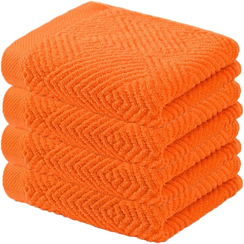 INSTITIZER Cotton Hand Towels Set of 4,Super Absorbent