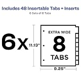 Avery Paper Dividers, Insertable Big Tab, 8-Tab, Clear, 6 Sets – view 3