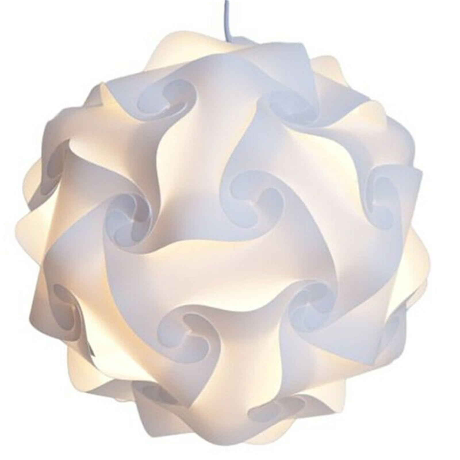 Cvevsfg White Modern Ceiling Lampshade Elements Jigsaw Lamp Shade Diy Chandelier Light(White)