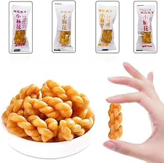 中国お菓子 小麻花 麻花兒 麻花小脆 クッキー 中国食品 甘いお菓子、椒香 红糖 蜂蜜 香辣 小麻花、酥脆 甘いが脂っこくない クッキー 甘いお菓子 中華食材 お菓子 锅巴 点心 糕点 饼干 零食小吃 お菓子 中華ドーナツ 揚げお菓子 伝統お菓子 (混合口味,約100個)