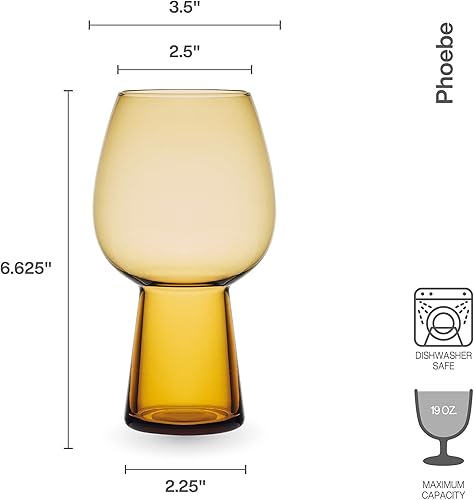 Miniatura 10 de Mikasa Phoebe Goblet - Vaso de cerveza (4 unidades), color humo