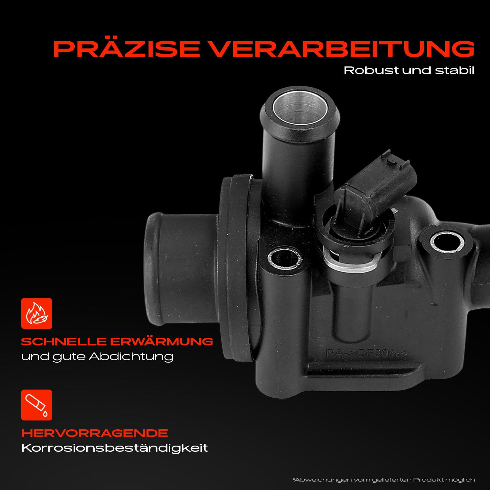 Frankberg Termostato del liquido di raffreddamento 87°C 6682030075 | Compatibile con: Classe A W168, Vaneo 414