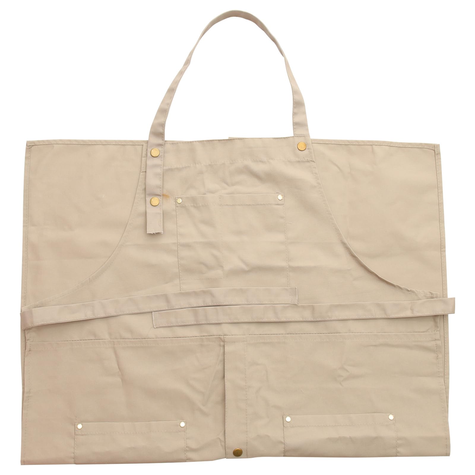 Supvox Ölfeste Malerschürze aus Reißfestem Canvas mit Taschen Leicht Tragbar Schürze für Erwachsene zum Kochen Malen und Gartenarbeiten