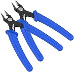 VCELINK Coupe-fils 5 Inch, Cutter à pression de précision pour l'artisanat / bijoux Making/3D Imprimante/Zip Tie/Plastique, Durable Mini Nippers filaires avec conception d'économie de travail, bleu, paquet de 2