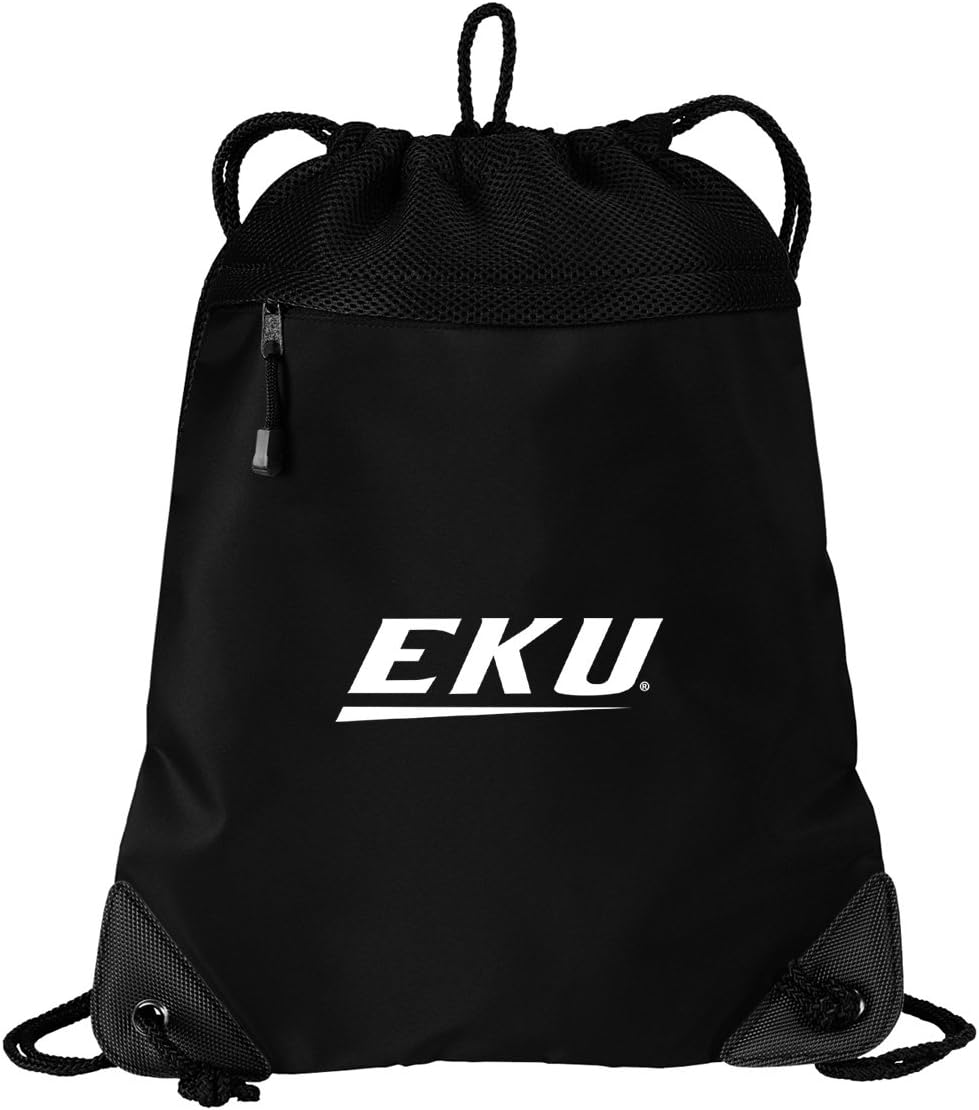 Broad Bay Eastern Kentucky Drawstring Bag EKU Cinch Pack Backpack UNIQUE MESH & MICROFIBER