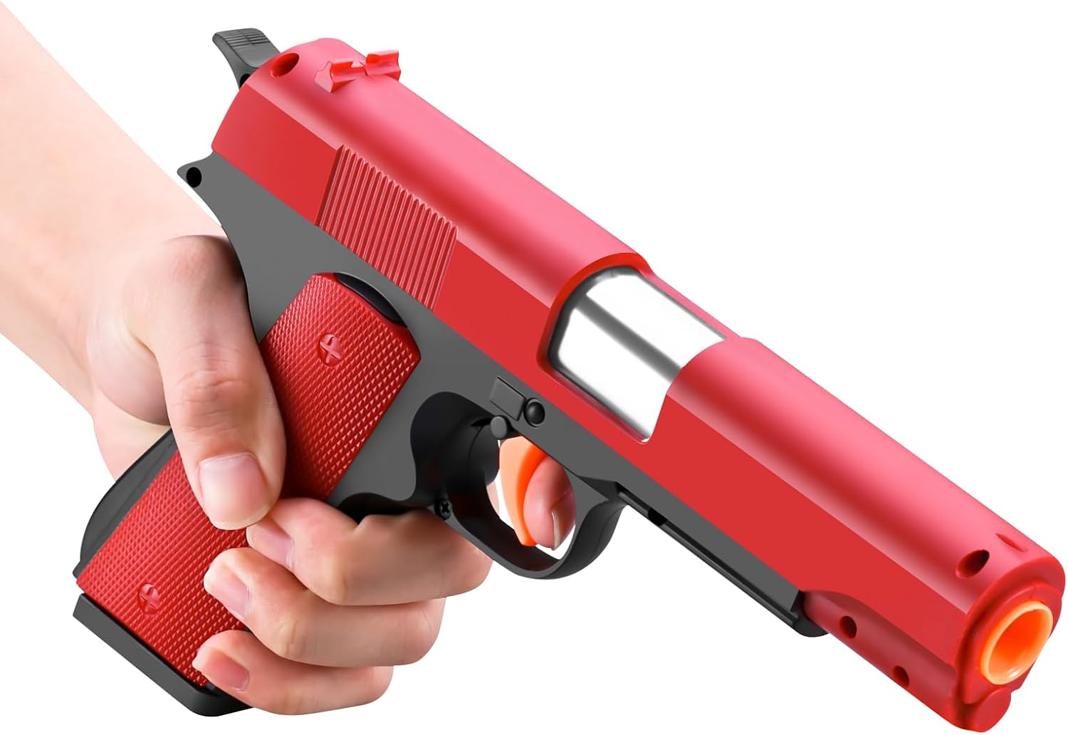 Manual Shell ejecting Pistol Soft Bullet Pellet Toy Gun Ball Blasters Realistic Dart Ammo Fake Prop Look Real Guns Shooting Game for Adults Under 10 Dollars Gifts for Age 12+ Years Old