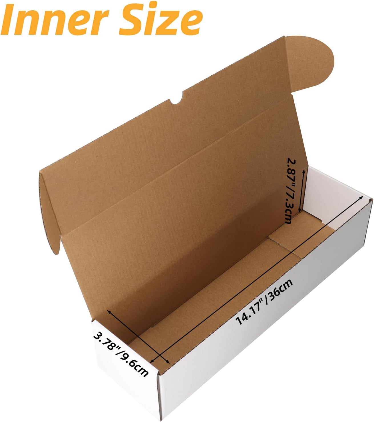 Bulk 1200 Capacity Trading Cards Storage Box, in Total 25 Pack Brown White Cardboard Shipping Boxes for 30000 Count 12pt 2.5x3.5 inch Cards or Sleeved Cards