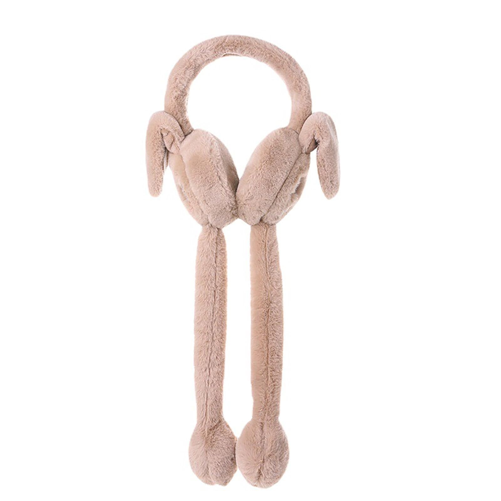 Winter Warm Colorfull Earmuffs with Moving Jumping Ears Rabbit Headband For Womens And Girls (1)-image-17