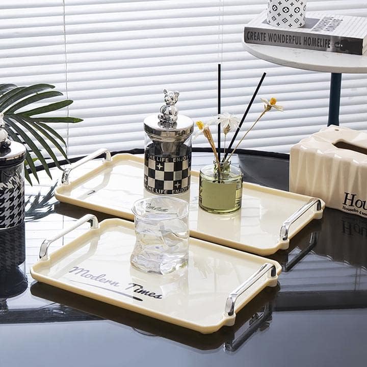 Miniatura 2 de 2 bandejas para mesa auxiliar (12.3 x 8.3 pulgadas), bandeja decorativa para servir, decoración de bandeja de mesa auxiliar, bandeja para servir