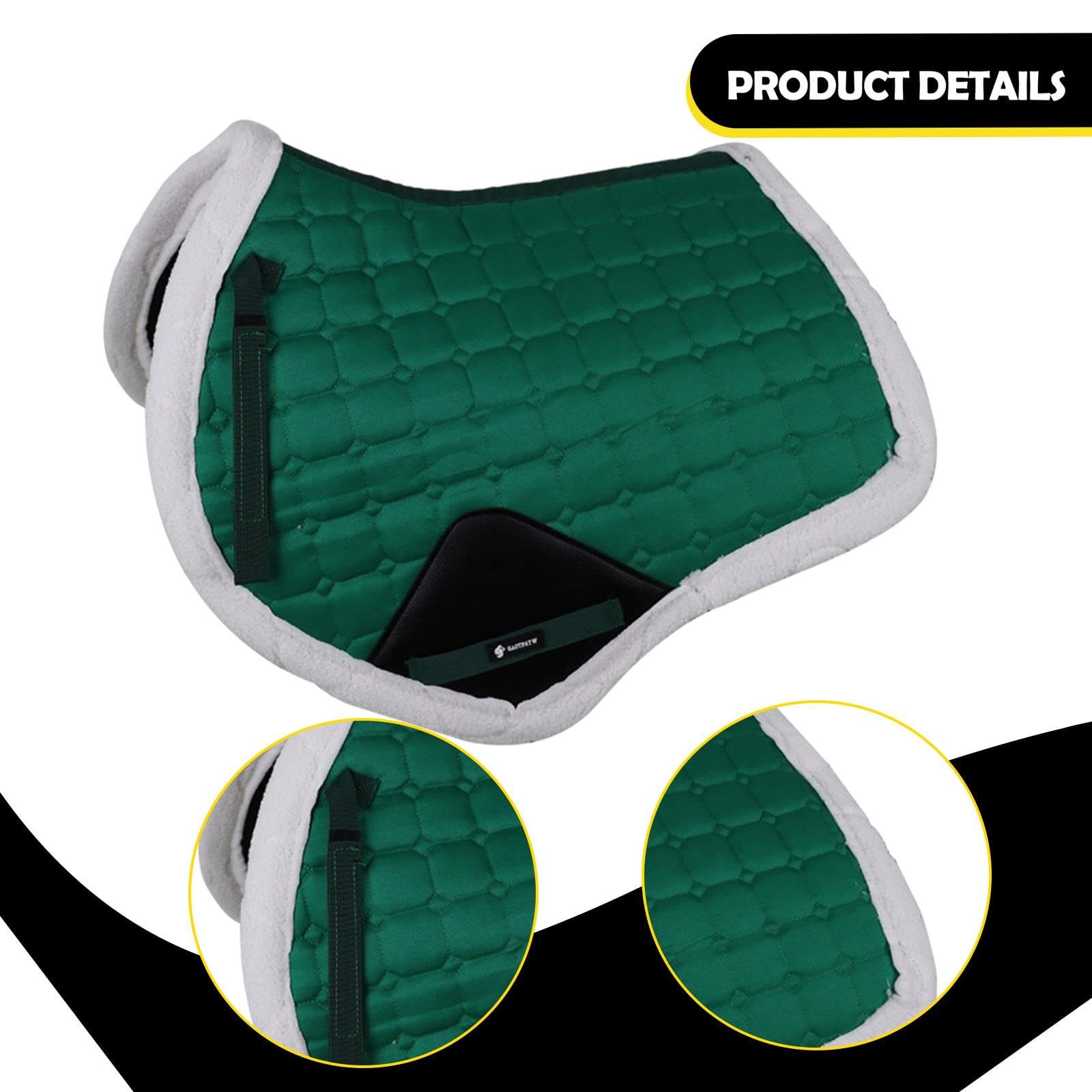 Protector de Silla de Montar para Caballo, Absorbente del Sudor, Accesorio Ecuestre Práctico para Deportes, Resistente Al Desgaste, con Protección.